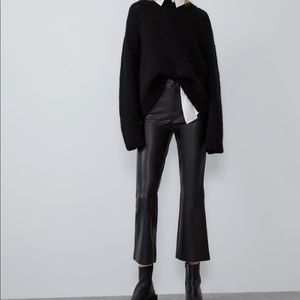 Zara Faux Leather Flared Pants